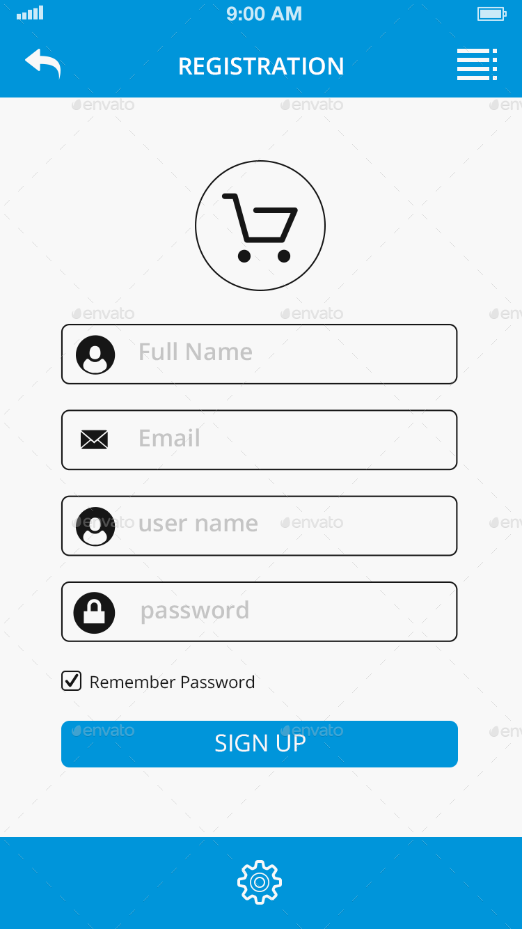Flat Mobile App UI Kit by designphantom GraphicRiver